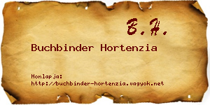 Buchbinder Hortenzia névjegykártya
